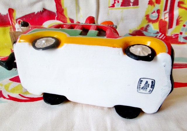 Vintage Humorous Mexican Folk Art Pottery Bus - Etsy