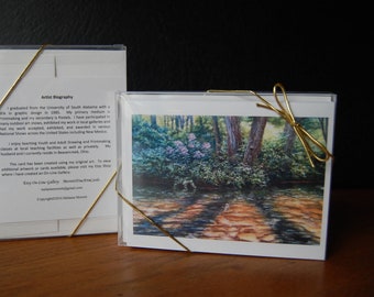 Chasing Foam Lines, Boxed fine art note cards, fly fishing river note cards