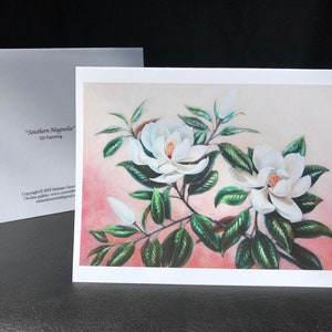 Southern Magnolia, floral boxed cards, fine art note cards, Magnolia art, Magnolia cards, floral gift cards, Magnolia gifts, Magnolia art image 3