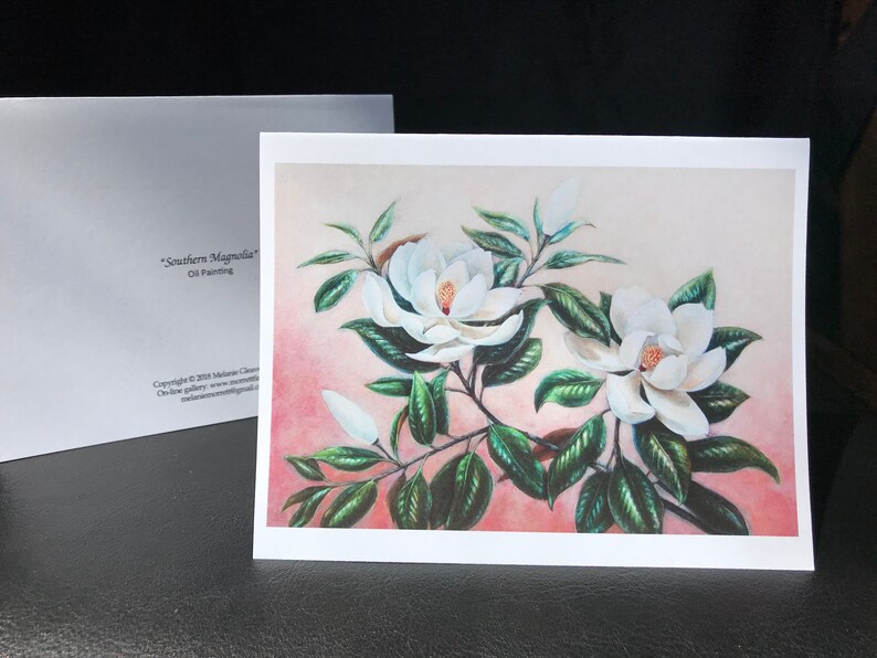 Southern Magnolia, floral boxed cards, fine art note cards, Magnolia art, Magnolia cards, floral gift cards, Magnolia gifts, Magnolia art image 3