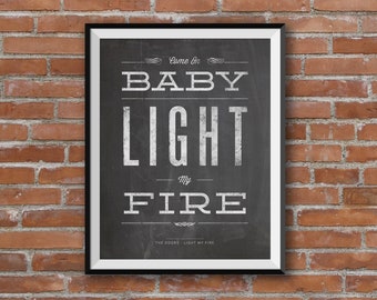 Light My Fire Lyrics Etsy