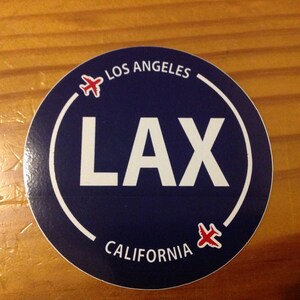 Los Angeles LAX California Souvenir Airport Sticker