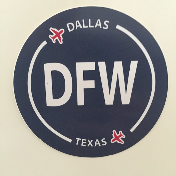 Dallas DFW Texas Souvenir Airport Sticker