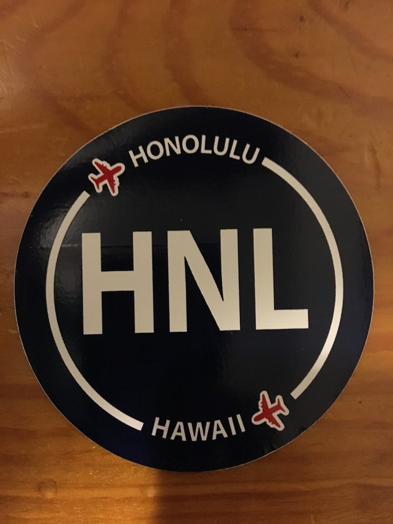 Honolulu airport stickers
