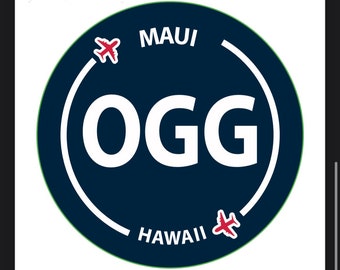 Maui Hawaii airport sticker