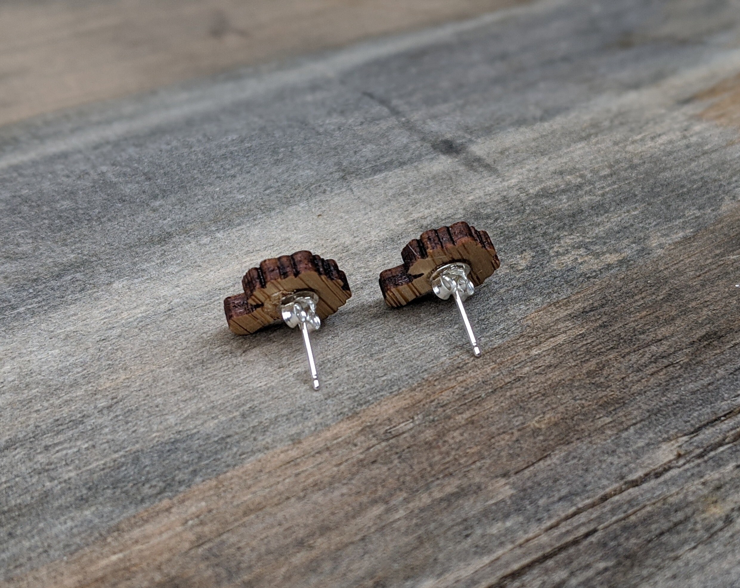 Hand Painted Wooden Broccoli Studs / Stud Earrings / Etsy