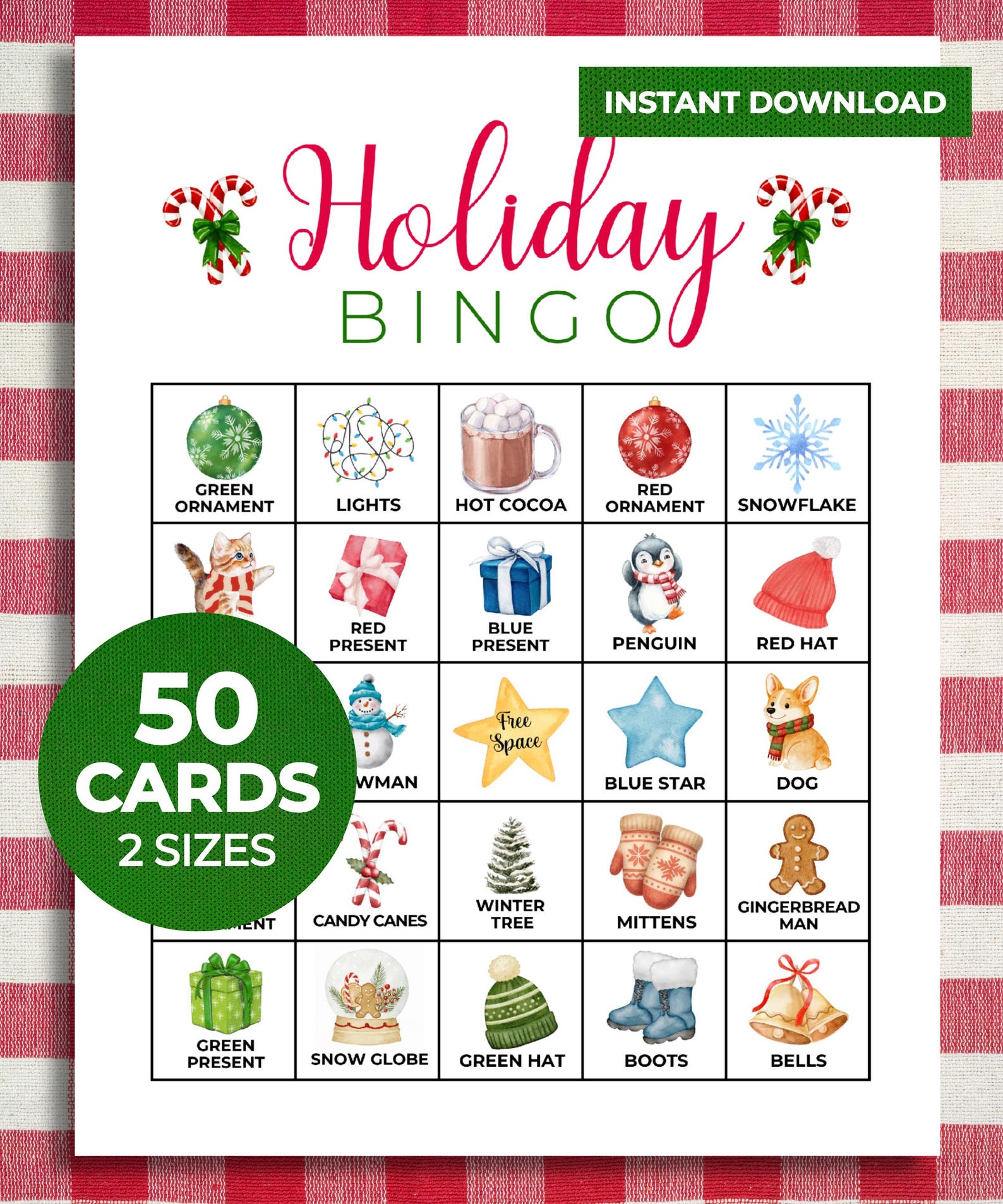 Classroom Bingo Game Holiday Activity, Winter Christmas Bingo Cards for ...