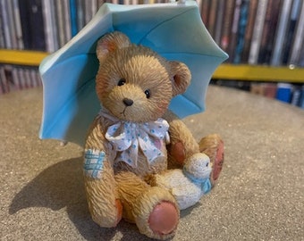 Vintage Teddy Bear on Tricycle Figurine - Nursery Decor - Etsy