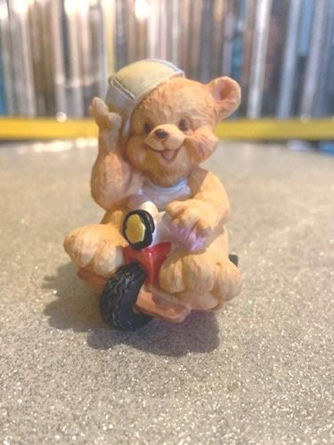 Cute Teddy on Tricycle - Vintage Figurine - Etsy