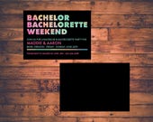 Bachelor Bachelorette Party Invite / Wedding Party Invitation / Fun Bridal Party / Groomsman Invite / Bridesmaid / bride / Printed Version