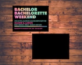 Bachelor Bachelorette Party Invite / Wedding Party Invitation / Fun Bridal Party / Groomsman Invite / Bridesmaid / bride / Printed Version