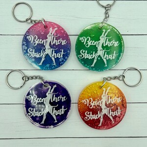 Been there Stuck That Gymnastics Quote Resin Keychain