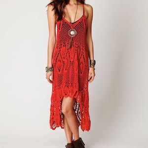 Crochet dress PATTERN, boho style. Written in ENGLISH for every row, with charts. Download Pdf from https://favoritepatterns.com if sold out