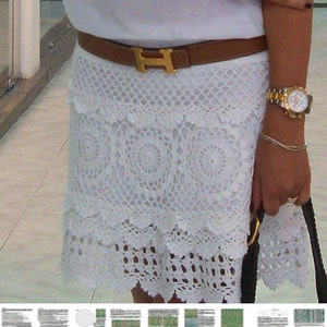Crochet skirt PATTERN sizes Xs-XL, written in ENGLISH for every row, with charts. Download Pdf from https://favoritepatterns.com if sold out