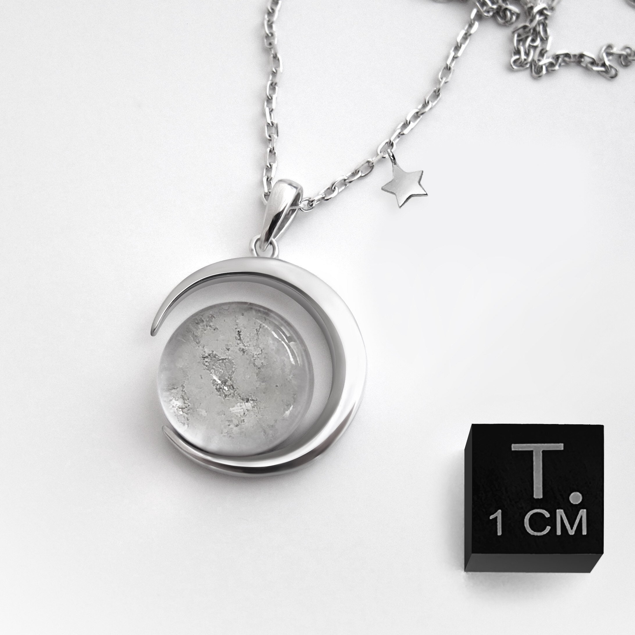 Real Moon Dust Meteorite Necklace from 