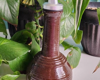 Handmade Rich Earth Ceramic Olive Oil Bottle