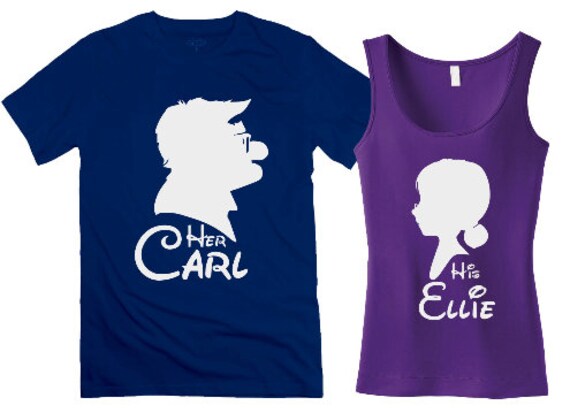 Up Inspired Couples Tee Shirts His Ellie Her Carl Matching | Etsy
