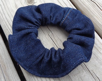 Scrunchie, Ponytail holder, hair accessory - Dark Denim