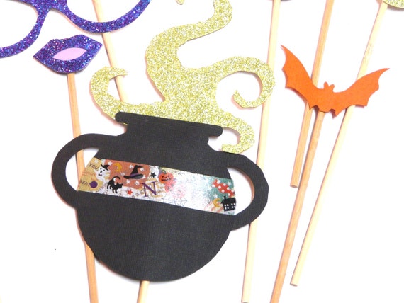 Photo Booth Props Witches Cauldron Halloween Party Photo Booth Props x 8PC