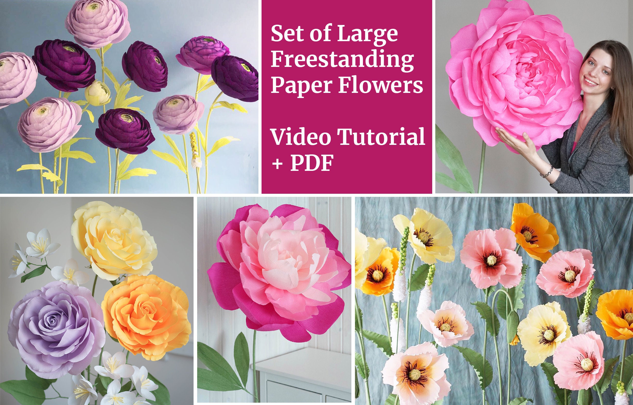 Crepe Paper Flower Templates