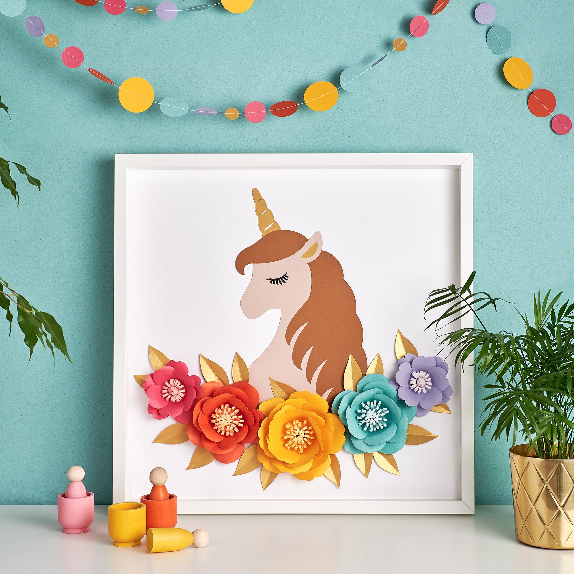 rainbow unicorn paper flower templates catching colorlfies paper