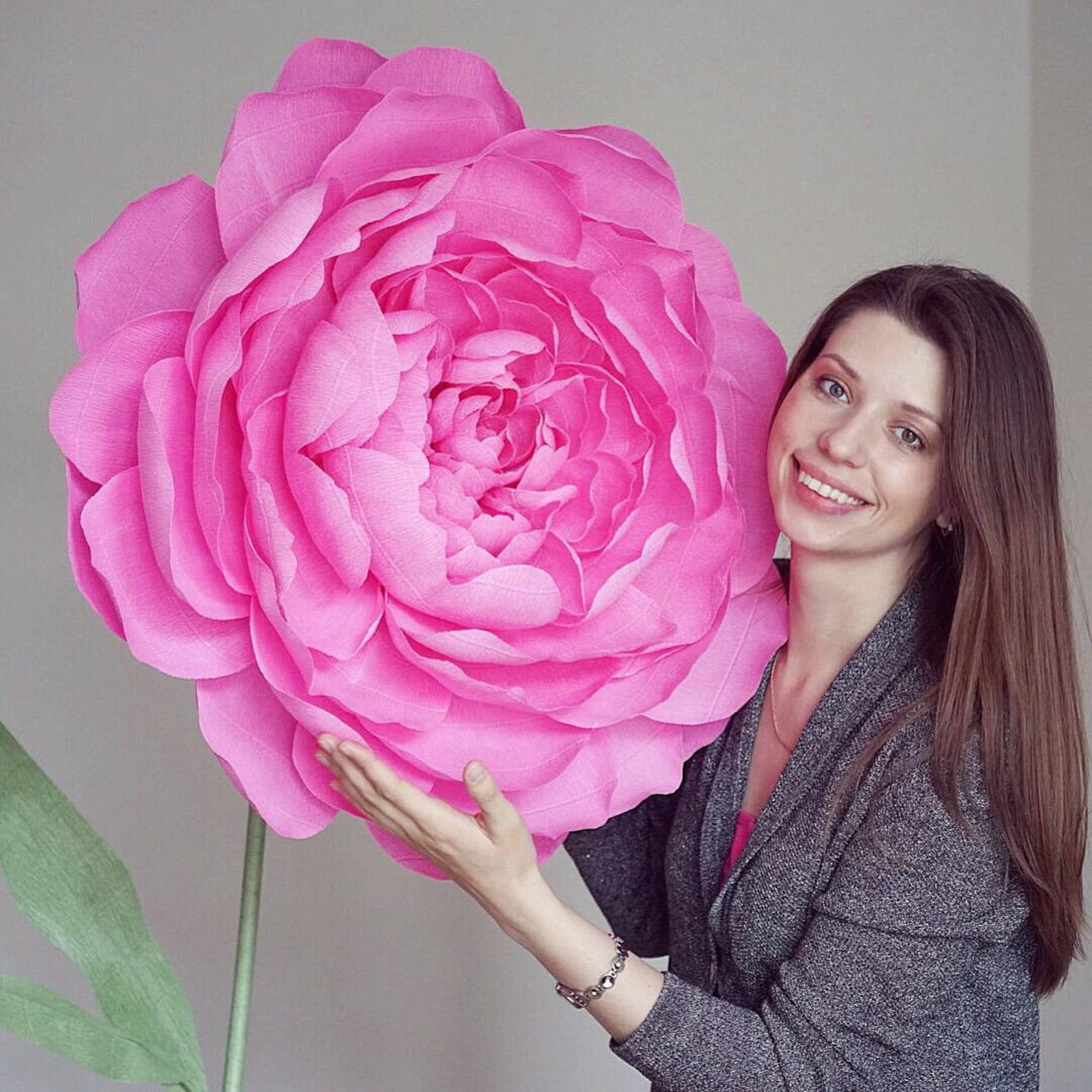 Large Crepe Paper Flower Templates Video Tutorial DIY Giant Etsy