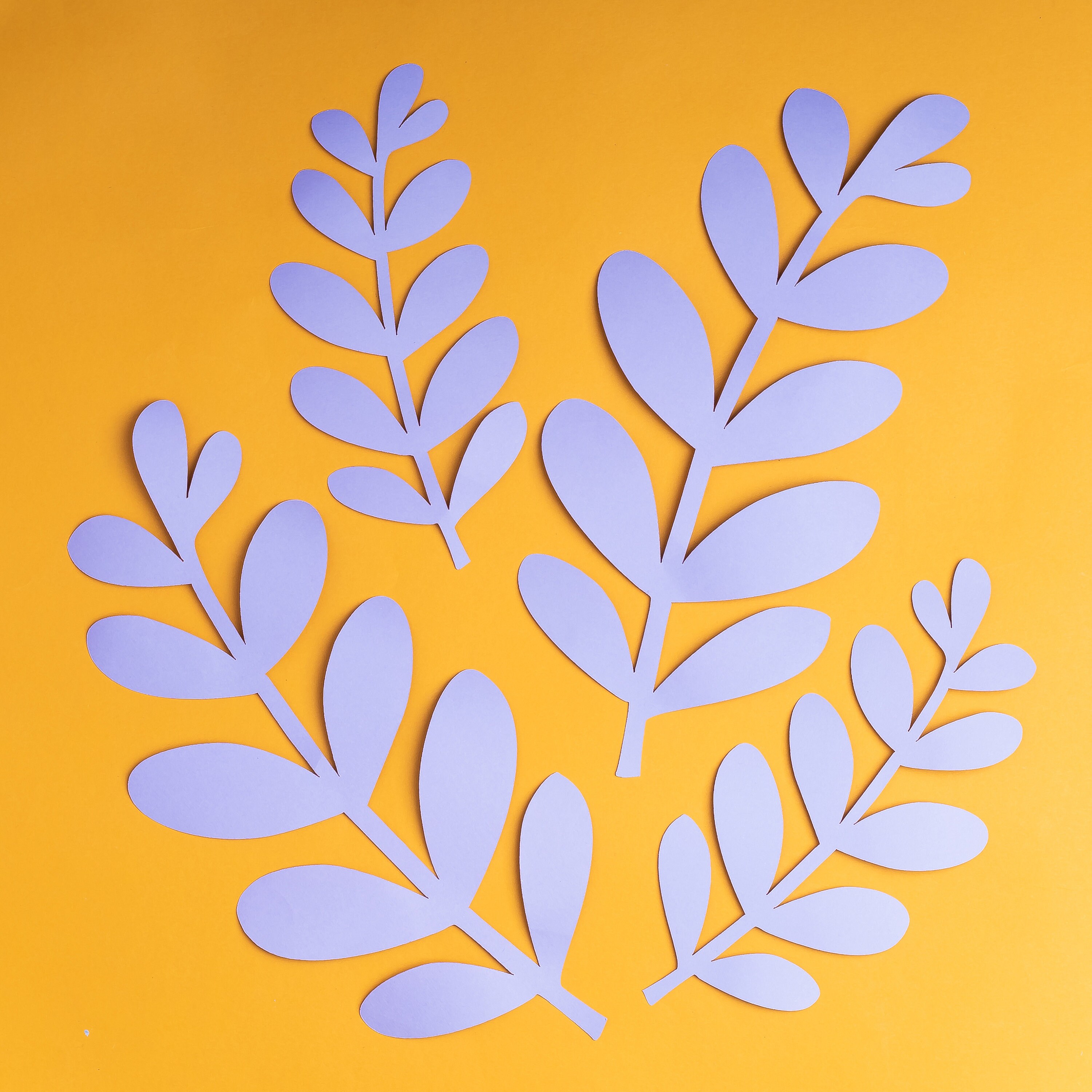 Paper Leaves SVG DXF PDF Template Large Paper Flower Leaves Etsy