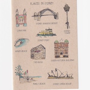 Greeting Card- Places in Sydney, Canberra or Adelaide