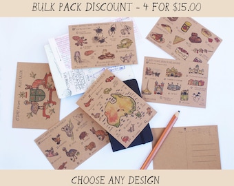 Bulk Discount! Choose designs from - Australia, Melbourne, Sydney, Adelaide, Canberra, Brisbane, Perth, animals, food, flora etc