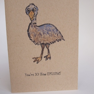 Greeting Card - You're 30 / 40 / 50 / 60 / 70 / 80 / 90 / 100 how Emusing. Milestone Birthday Card
