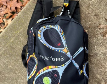 Black Tennis Minimalist Backpack