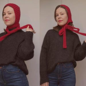 Bonnet Knitting Pattern PDF | Adult bonnet | Paula's Bonnet with Video Tutorial | Instant Download