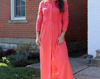 70s Vintage Button Down Dress