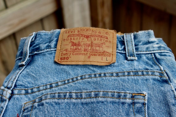 28x28 Vintage High Rise Levi's Jeans Levi's 550s … - image 5