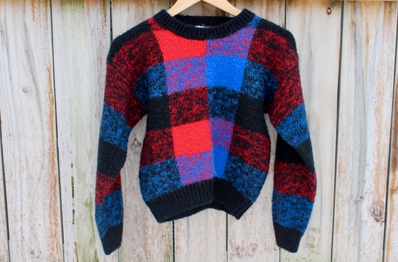 80s Vintage Cropped Wool Sweater | Small Vintage … - image 4