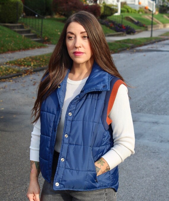 70s Vintage Puffer Vest - Etsy