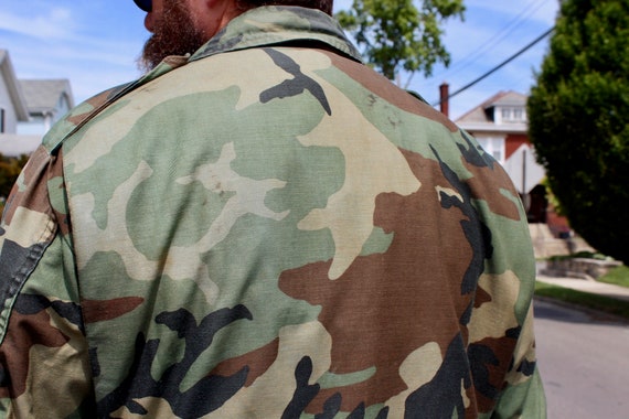 Vintage Lined Camo Army Field Jacket | Medium Arm… - image 4