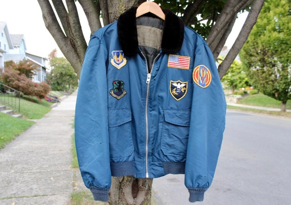 Vintage Bomber Jacket | Navy Jacket