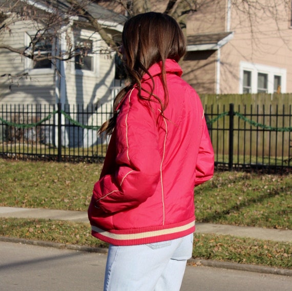 80's Vintage Puffer Bomber Jacket - image 2