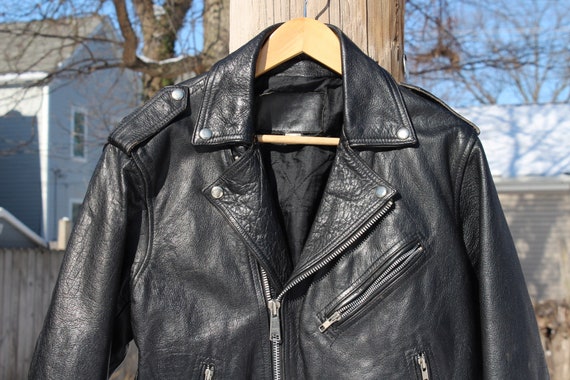 Small Women's Leather Motorcycle Jacket | Vintage… - image 2