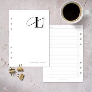 The List – A5 Printable Inbox Planner Insert | Task & To-Do Capture Pages | Minimalist Inbox System