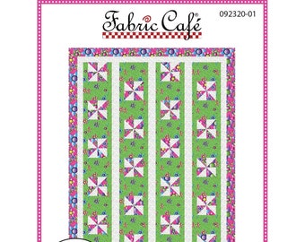 NEW PATTERN! Fabric Cafe 3 Yard Quilt Patterns, Pinwheel Lane, Donna Robertson, 092320-01