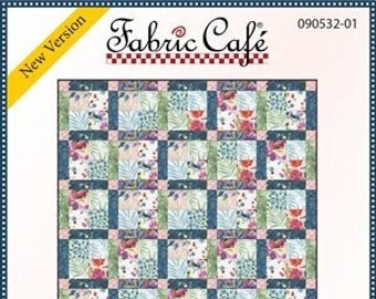 Fabric Cafe Fat Quarter Quilt Pattern,  Fat Quarter 4 Patch, Lap Quilt, Donna Robertson, 090937