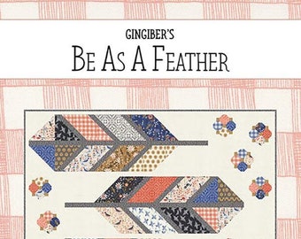 BE As A FEATHER Pattern, Natalie Crabtree for Gingiber, Fat Quarter Bundle Pattern, Birdsong Fabric, GB067P