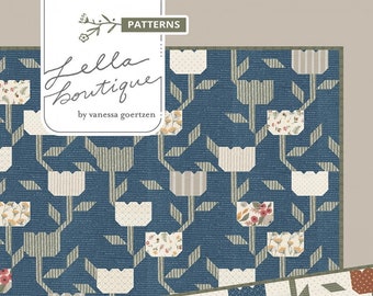 Flourish Pattern, Lella Boutique, Fat Eighths or Fat Quarter Friendly Pattern, LB208