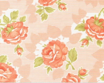 Yardage, Moda Fabrics, Cinnamon & Cream, Harvest Rose in Peach by Fig Tree and Co. Joanna Figueroa, Large Floral, 20450 11