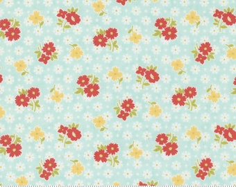 CLEARANCE SALE: End of Bolt, 3 Yard Cut, Moda Fabrics, STITCHED, Bloomers in Sky by Fig Tree and Co. Joanna Figueroa, 20432 15