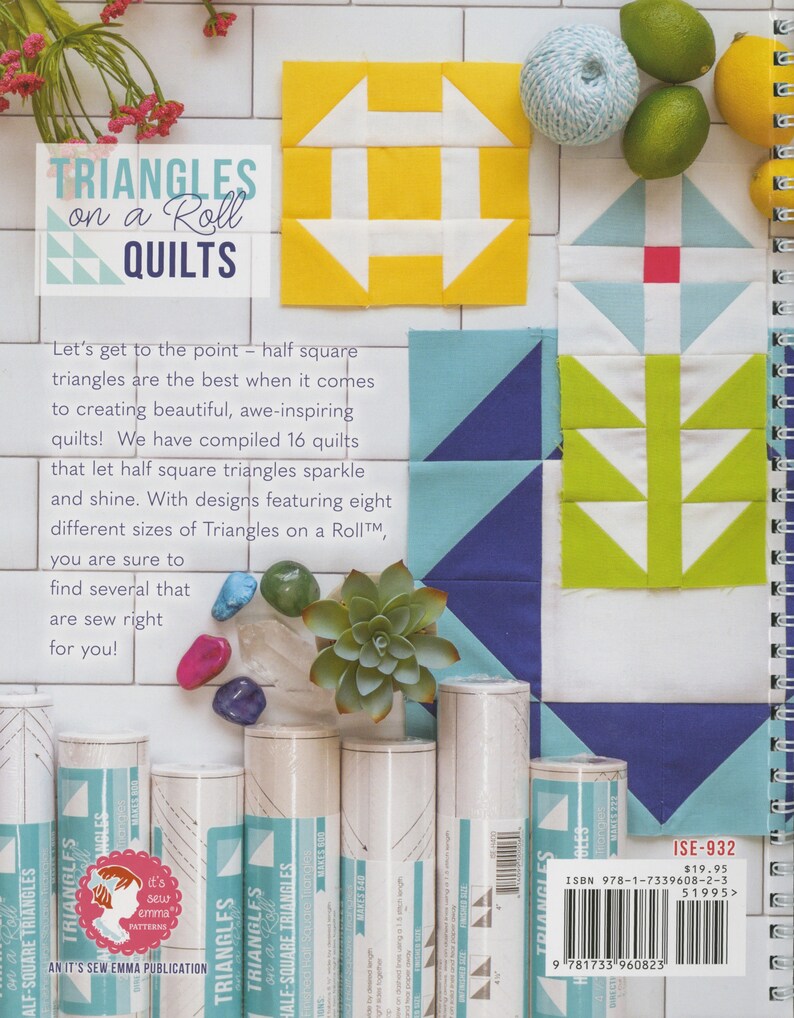 Triangles on a Roll Pattern Book by It's Sew Emma Etsy