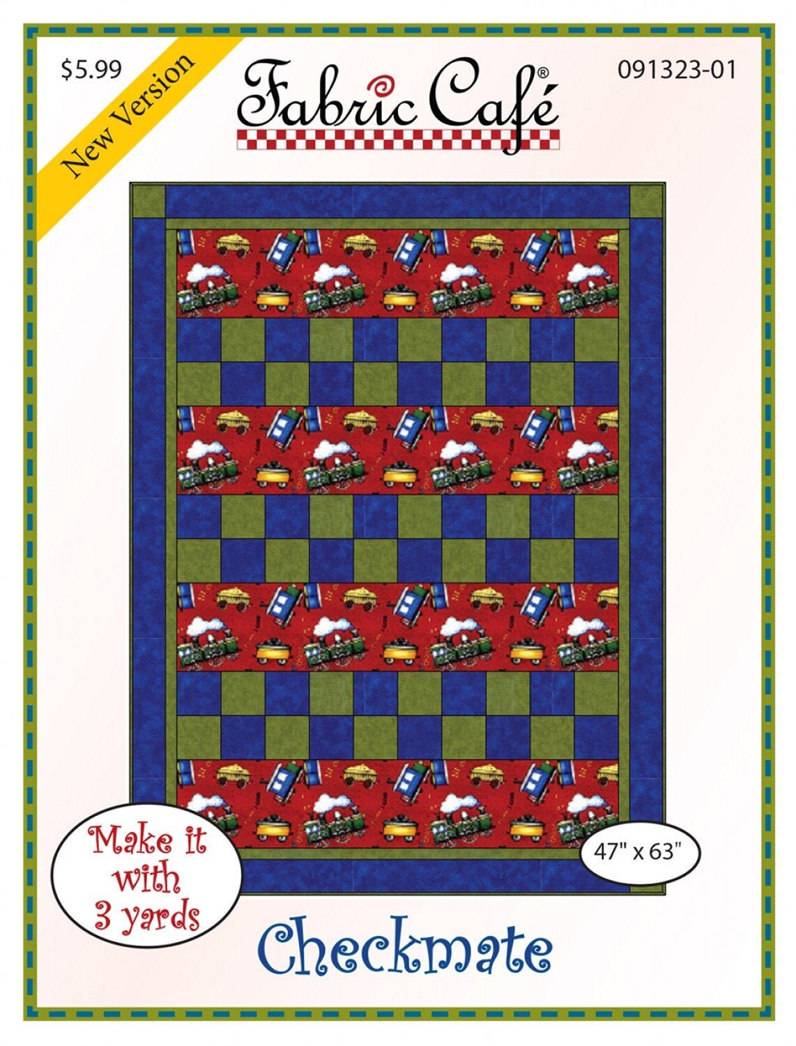 Fabric Cafe 3 Yard Quilt Patterns Checkmate Quilt Donna | Etsy