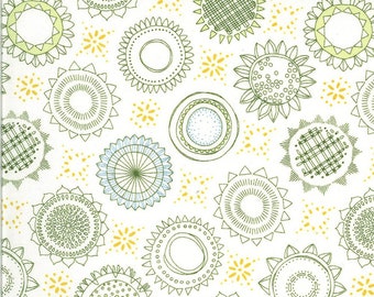 Yardage, Moda Fabrics, Solana by Robin Pickens, Varietals Drawn Flowers in Cream, 48682-11